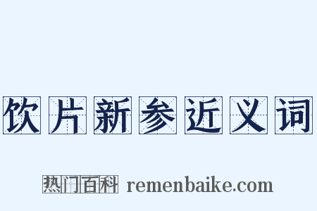 饮片新参近义词是什么意思的图片